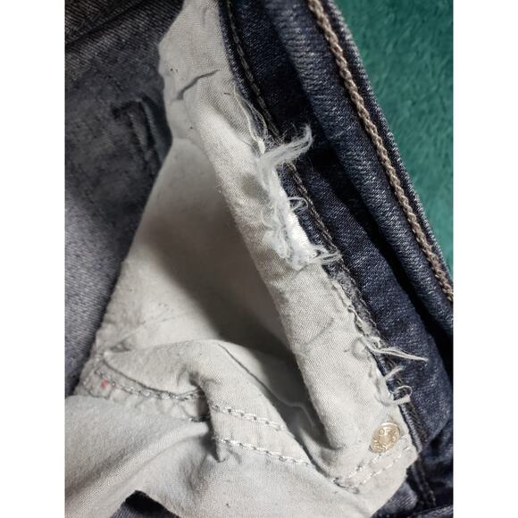 Levis 505 Jeans Size 16 Womens Blue Stretch Pants Mid Rise Curvy Straight - Picture 4 of 14